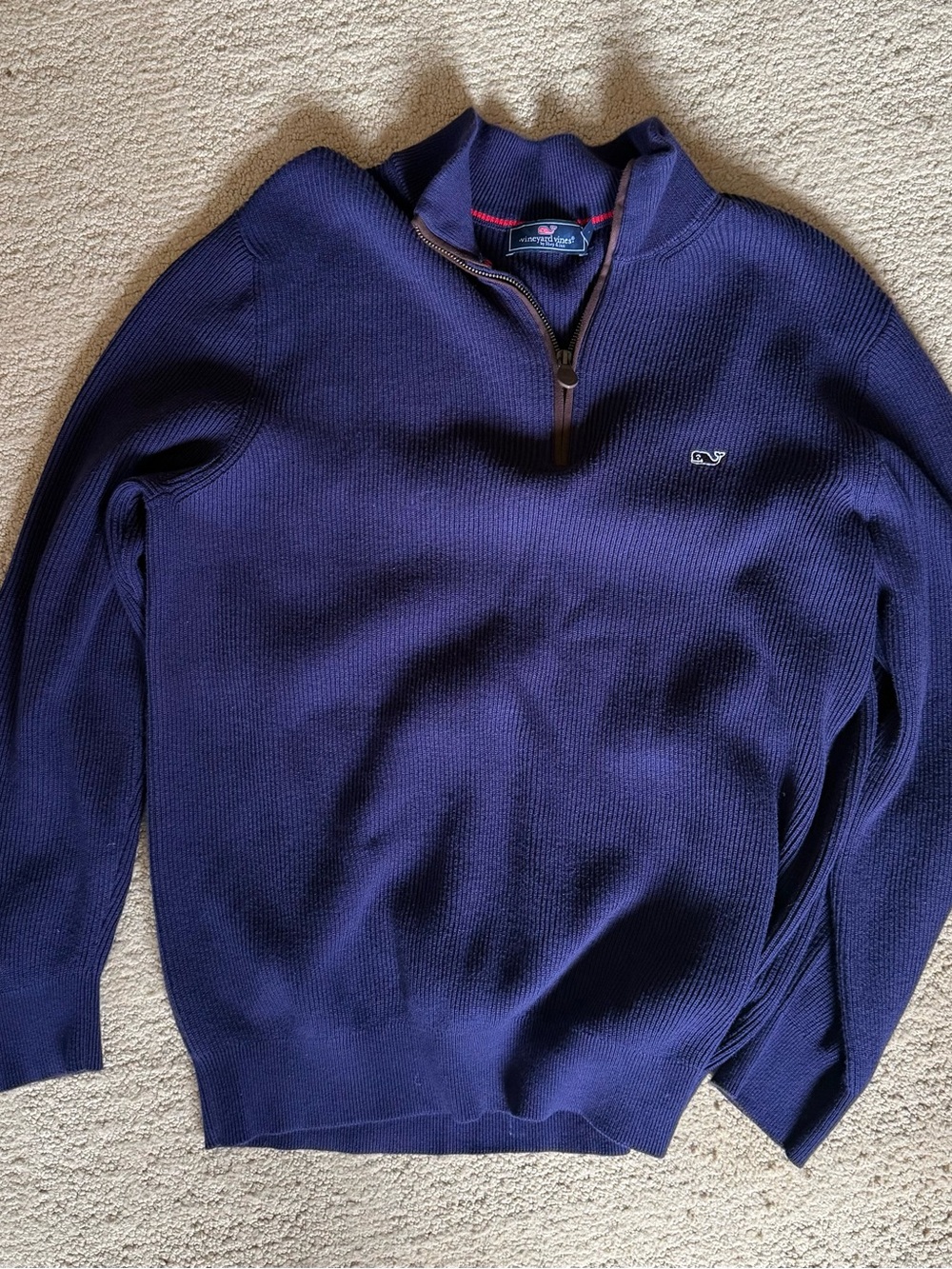 Vineyard Vines Men's Zip Sweater in Navy